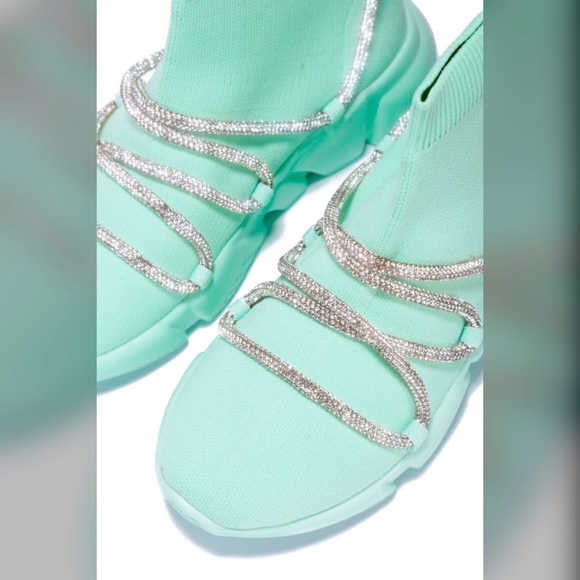 Tiffany Blue Diamond Band Sneaker - Picture 2 of 5